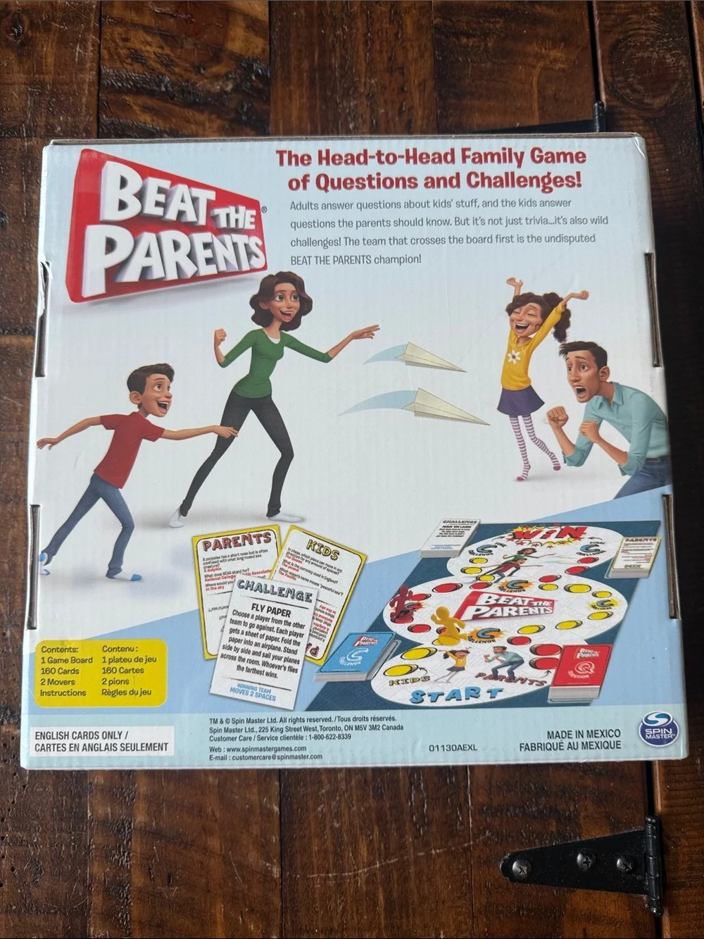 Spin Master Beat The Parents 2nd Edition Board Game NEW Sealed Family Game Ages